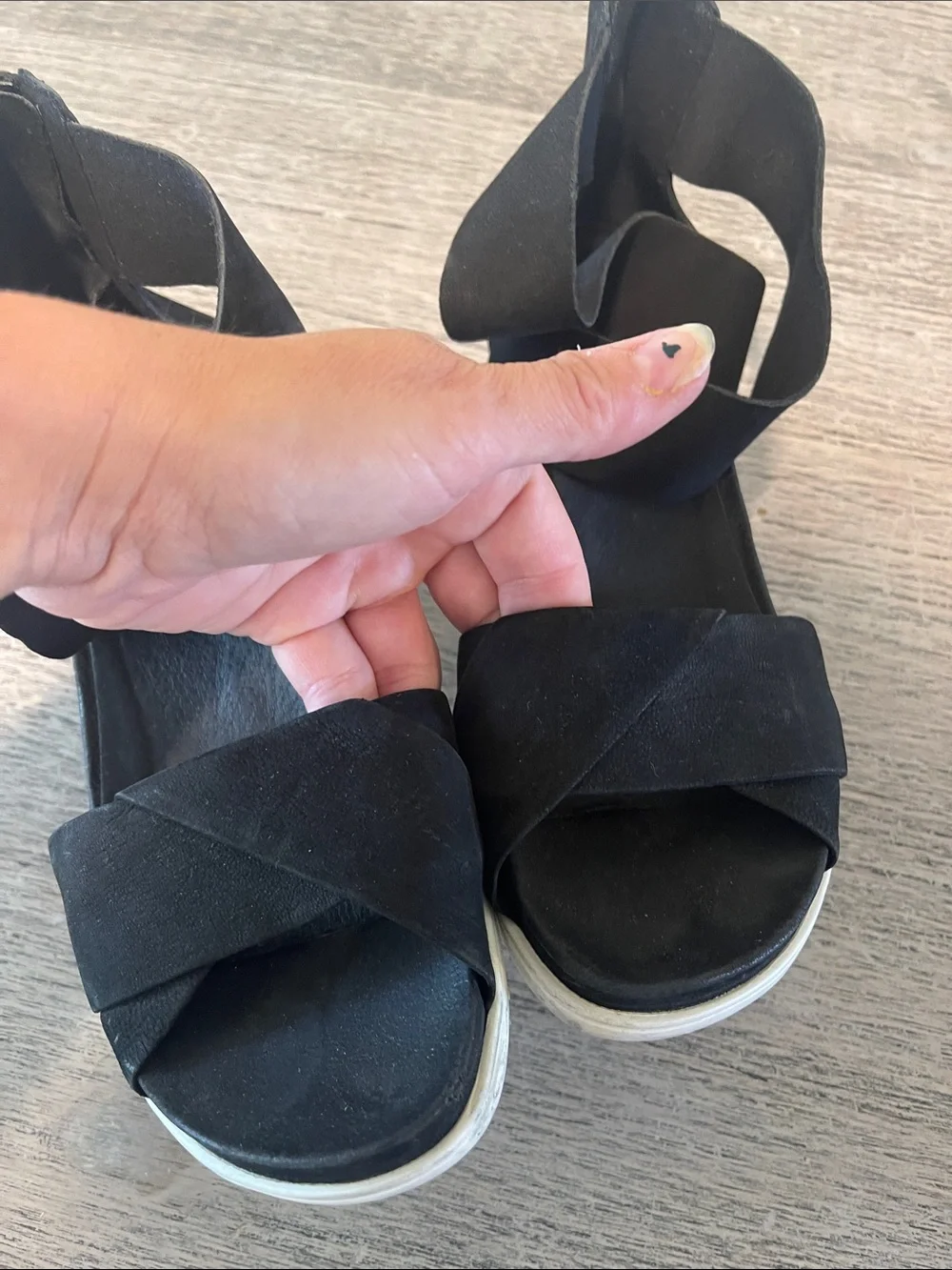 Eileen Fisher 'Viv' Nubuck Wedge Sandals Size 7